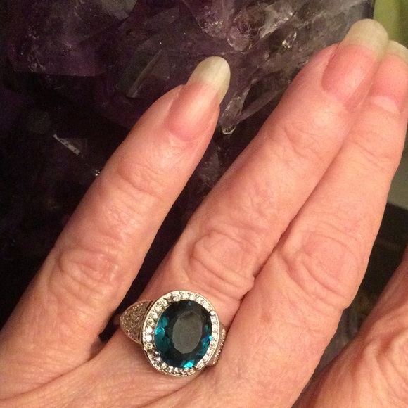 Elegant London Blue Topaz Ring - Picture 7 of 11